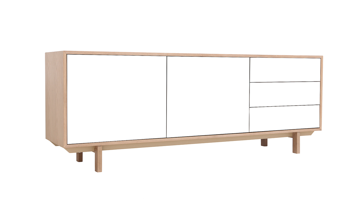 Sideboard skandinavisch Holz Wei 195 cm SID