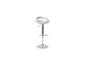 Silberfarbene Barhocker / K&uuml;chenhocker Design COMET - Satz von 2