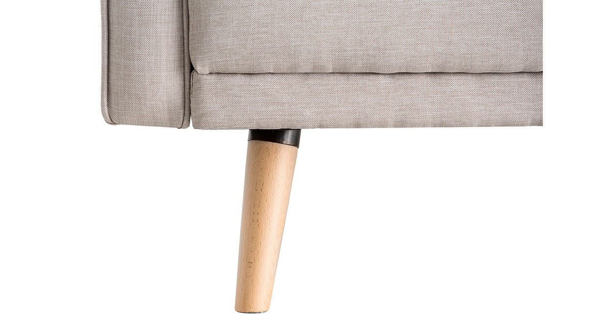 Sofa verstellbar 3 Pltze skandinavisches Design Naturfarbe ULLA