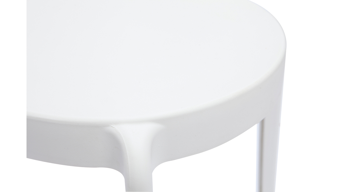 Stapelbare Sthle weier Kunststoff fr Innen- und Auenbereich (2er- Set) RIOS