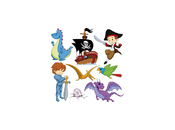 Sticker Junge 30x30cm 