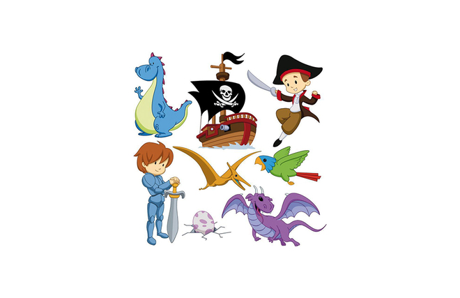 Sticker Junge 30x30cm 