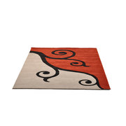 Teppich CLEMATITE - Farbe rot und grau image pub1