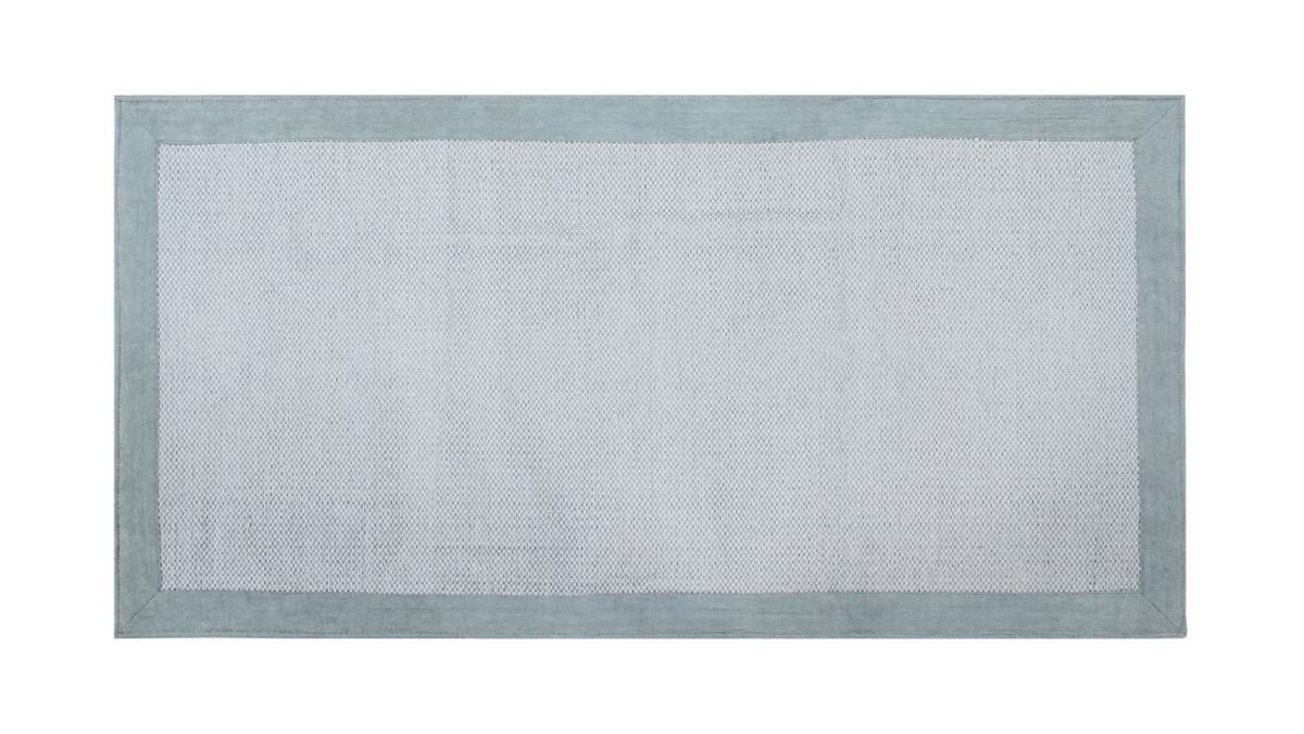Teppich fr den Flur aus perlblauer Baumwolle 60 x 200 cm ASTER