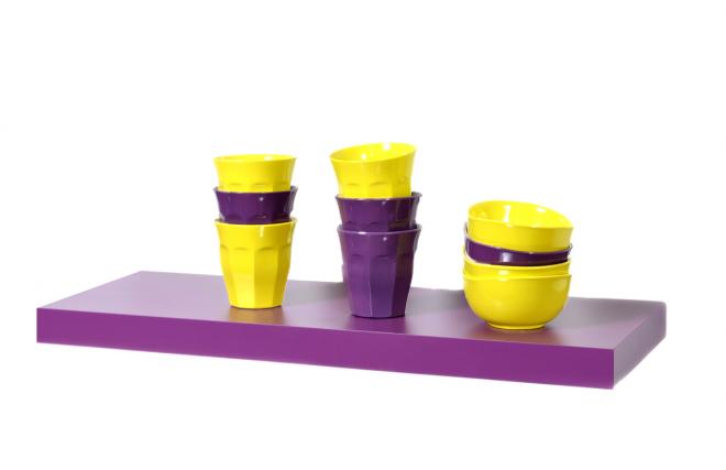 Veilchenblaufarbenes Wandregal MANHATTAN 60 cm