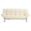 verstellbares Sofa / Schlafsofa MANHATTAN aus Leder - dreisitzig - beige