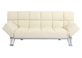 verstellbares Sofa / Schlafsofa MANHATTAN aus Leder - dreisitzig - beige