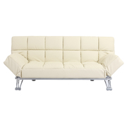 verstellbares Sofa / Schlafsofa MANHATTAN aus Leder - dreisitzig - beige image pub1