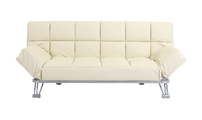 verstellbares Sofa / Schlafsofa MANHATTAN aus Leder - dreisitzig - beige