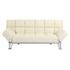 verstellbares Sofa / Schlafsofa MANHATTAN aus Leder - dreisitzig - beige image pub1