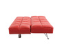 Verstellbares Sofa / Schlafsofa MANHATTAN aus Leder � dreisitzig - rot