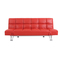 Verstellbares Sofa / Schlafsofa MANHATTAN aus Leder � dreisitzig - rot