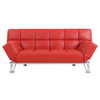 Verstellbares Sofa / Schlafsofa MANHATTAN aus Leder � dreisitzig - rot