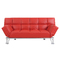 Verstellbares Sofa / Schlafsofa MANHATTAN aus Leder � dreisitzig - rot