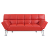 Verstellbares Sofa / Schlafsofa MANHATTAN aus Leder � dreisitzig - rot image pub1