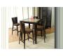 Viereckiger Bartisch POLLY � Eiche/Mattglas � Kolorit Wenge