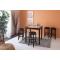Viereckiger Bartisch POLLY � Eiche/Mattglas � Kolorit Wenge