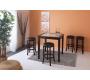 Viereckiger Bartisch POLLY � Eiche/Mattglas � Kolorit Wenge