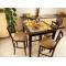 Viereckiger Bartisch POLLY � Eiche/Mattglas � Kolorit Wenge