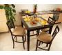 Viereckiger Bartisch POLLY � Eiche/Mattglas � Kolorit Wenge