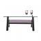 Viereckiger Design Salontisch / Couchtisch NEW BAILEY - Farbe Wenge - Platte aus geh&auml;rtetem Glas