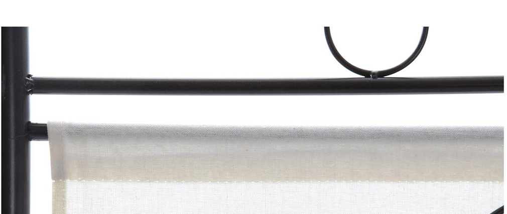 Wandschirm im Stil Schmiedeeisen mit Stoff HATSUYO
