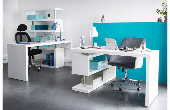 Wei&szlig; lackierter Designer Schreibtisch  MAX
