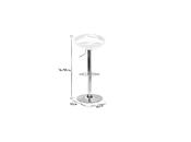 Wei&szlig;e Barhocker / K&uuml;chenhocker Design COMET - Satz von 2