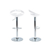 Wei&szlig;e Barhocker / K&uuml;chenhocker Design COMET - Satz von 2