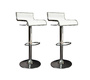 Wei&szlig;e Barhocker / K&uuml;chenhocker Design WAVE - Satz von 2