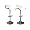 Wei&szlig;e Barhocker / K&uuml;chenhocker Design WAVE - Satz von 2
