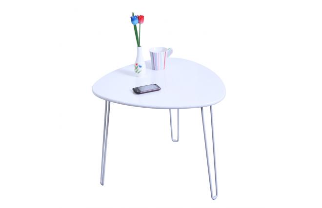 Wei&szlig;er Designer Couchtisch LAKEA 