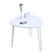 Wei&szlig;er Designer Couchtisch LAKEA 