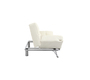 Wei&szlig;es verstellbares Sofa / Schlafsofa  Manhattan aus Leder - dreisitzig