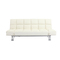 Wei&szlig;es verstellbares Sofa / Schlafsofa  Manhattan aus Leder - dreisitzig