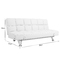 Wei&szlig;es verstellbares Sofa / Schlafsofa  Manhattan aus Leder - dreisitzig