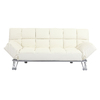 Wei&szlig;es verstellbares Sofa / Schlafsofa  Manhattan aus Leder - dreisitzig
