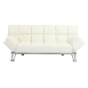 Wei&szlig;es verstellbares Sofa / Schlafsofa  Manhattan aus Leder - dreisitzig image pub1