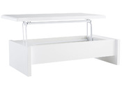 Weisser hochklappabarer Designer Couchtisch mit Verstauungsraum LOLA 