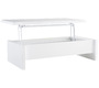 Weisser hochklappabarer Designer Couchtisch mit Verstauungsraum LOLA 