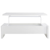 Weisser hochklappabarer Designer Couchtisch mit Verstauungsraum LOLA 