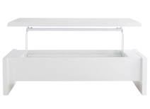 Weisser hochklappabarer Designer Couchtisch mit Verstauungsraum LOLA 