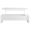 Weisser hochklappabarer Designer Couchtisch mit Verstauungsraum LOLA 