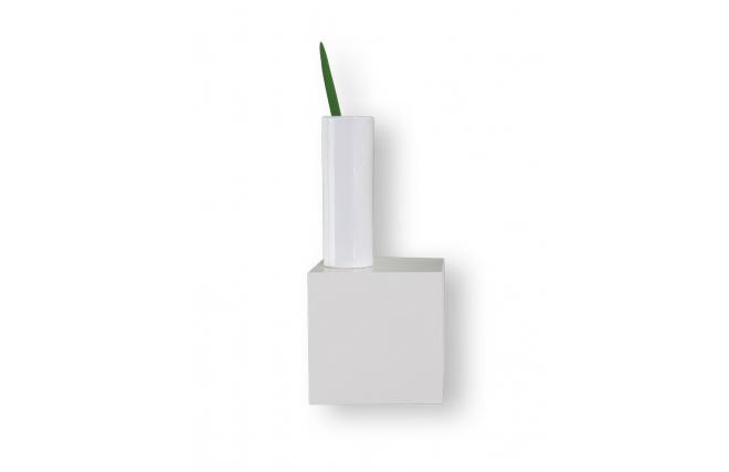 Weisses Designer Wandregal CUBIK 