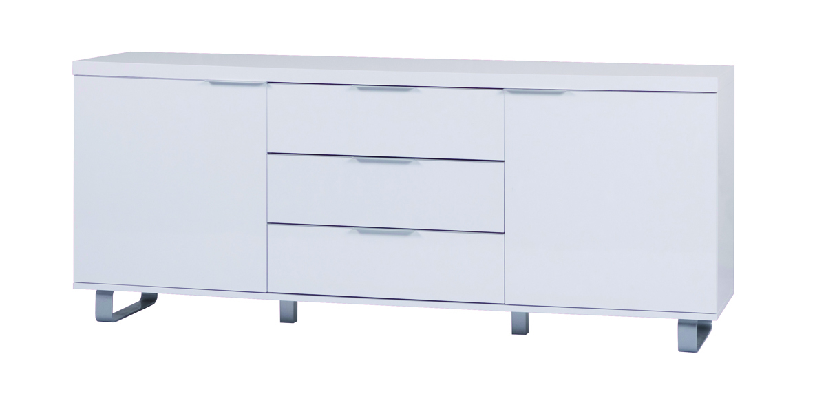 Weisses Sideboard / Anrichte LEA - 2 T&uuml;ren und 3 Schubladen