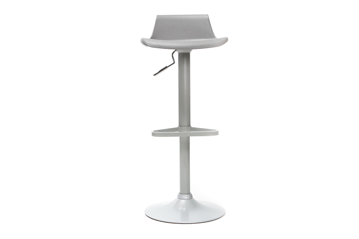 2 Design-Barhocker Grau KRONOS