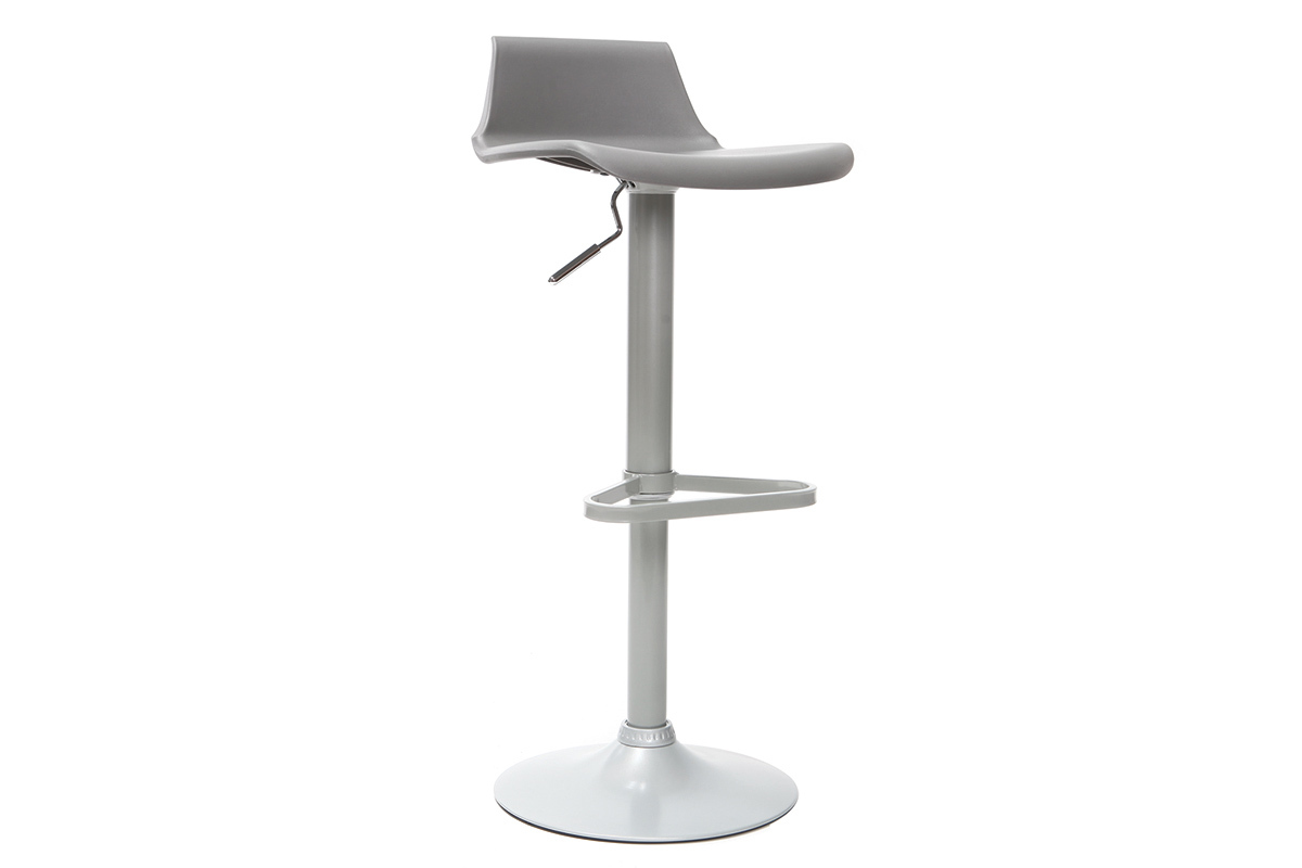 2 Design-Barhocker Grau KRONOS