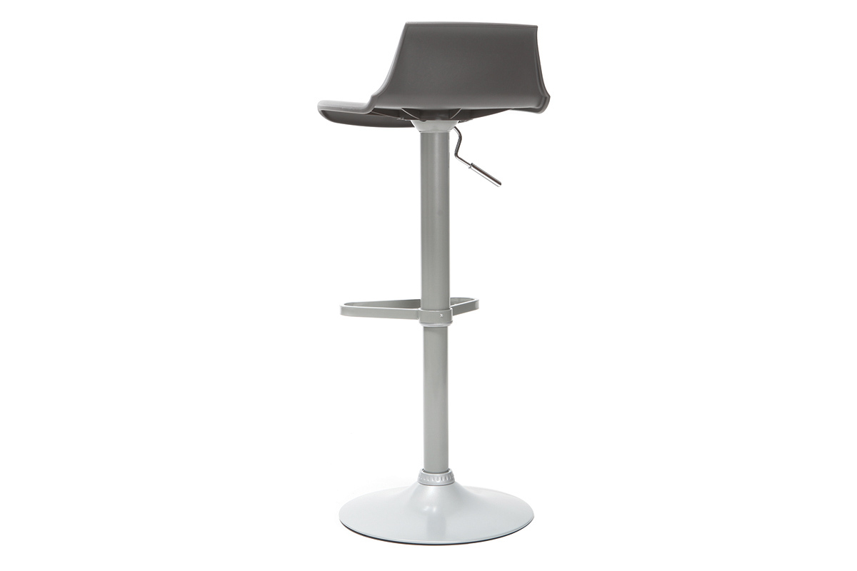 2 Design-Barhocker Grau KRONOS