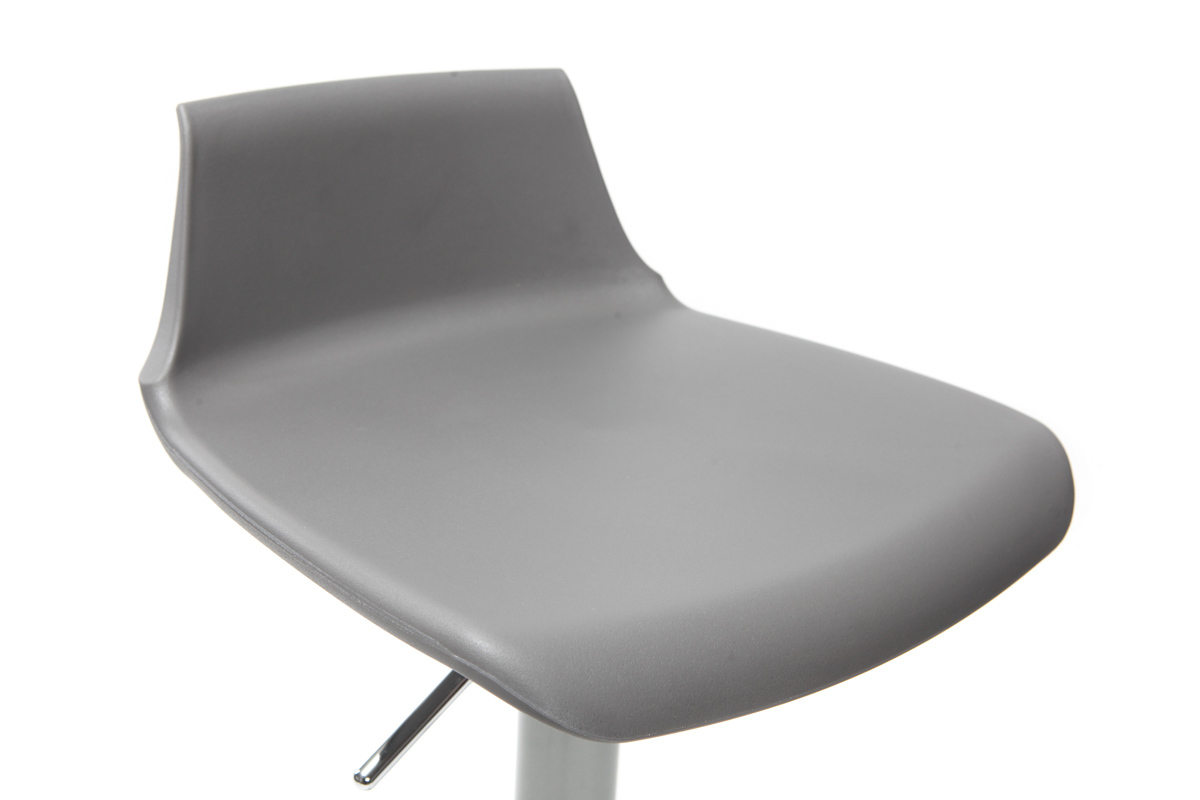 2 Design-Barhocker Grau KRONOS