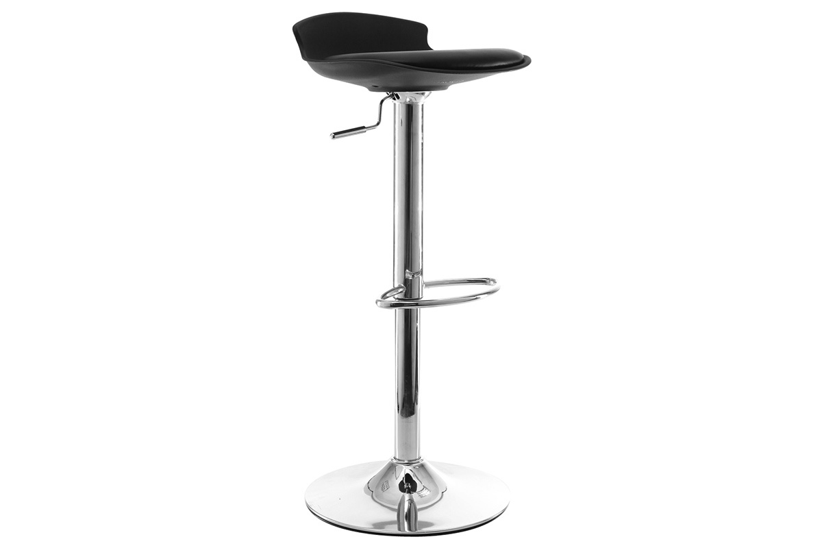 2 Design-Barhocker NOVA Schwarz